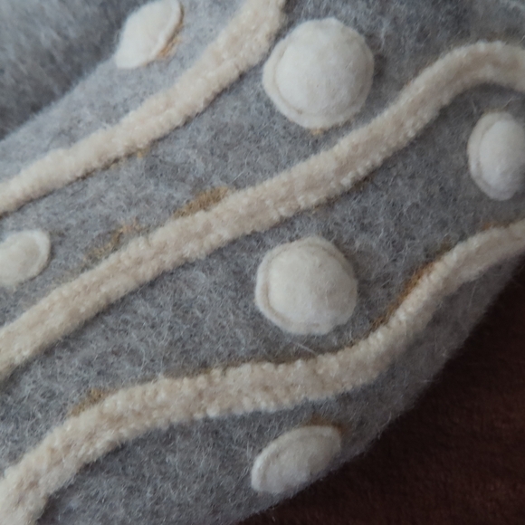 Haflinger Gray Wool Slippers clogs Size 38 US 7 - Picture 4 of 7